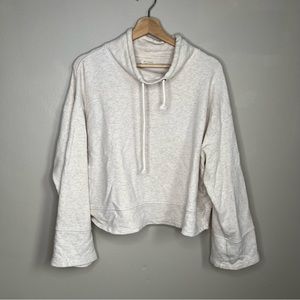 Miles By Madewell Cream Cropped Pullover Sweatshirt Size Large